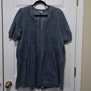 LOVELO Casual Denim Tunic Dress